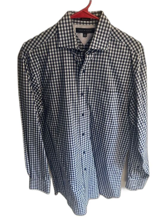 Tommy Hilfiger Other - Tommy Hilfiger Men’s Navy & White Gingham Dress Shirt